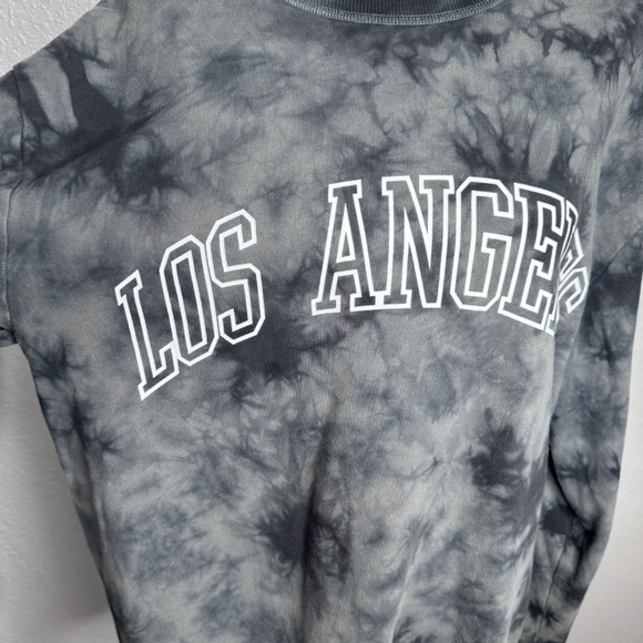 Unisex‎ Los Angeles  tie dye grey lightweight sweatshirt - Picture 2 of 7